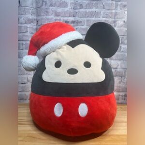 Squishmellow Mickey Santa 16”